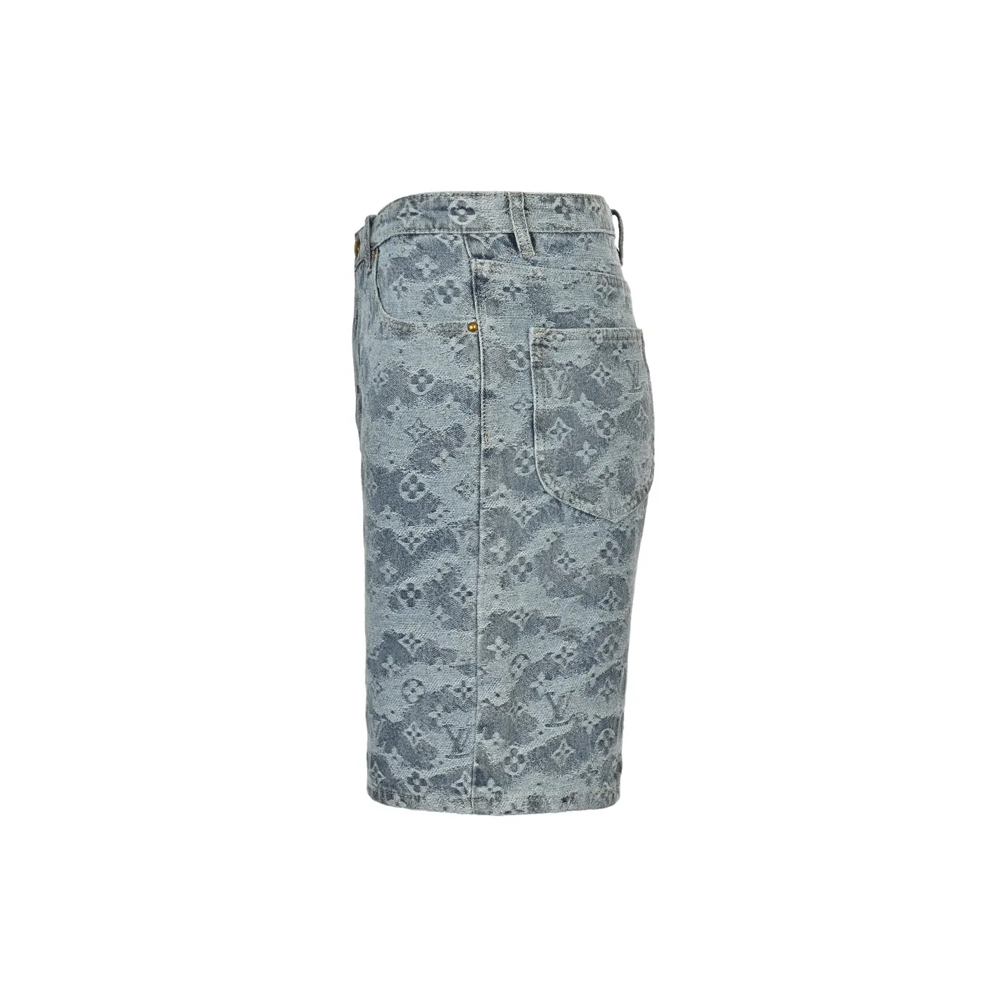 Louis Vuitton/Louis Vuitton cloud old flower jacquard suit denim shorts